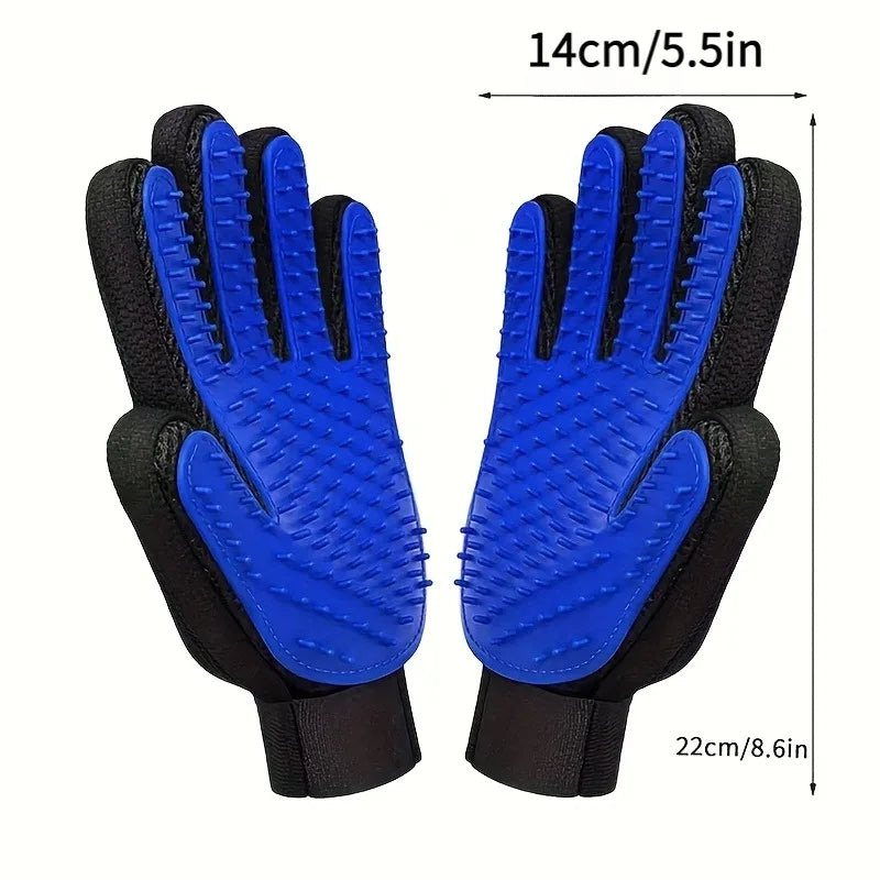 Midello silicone grooming glove close-up showing soft massage nubs and double-sided design