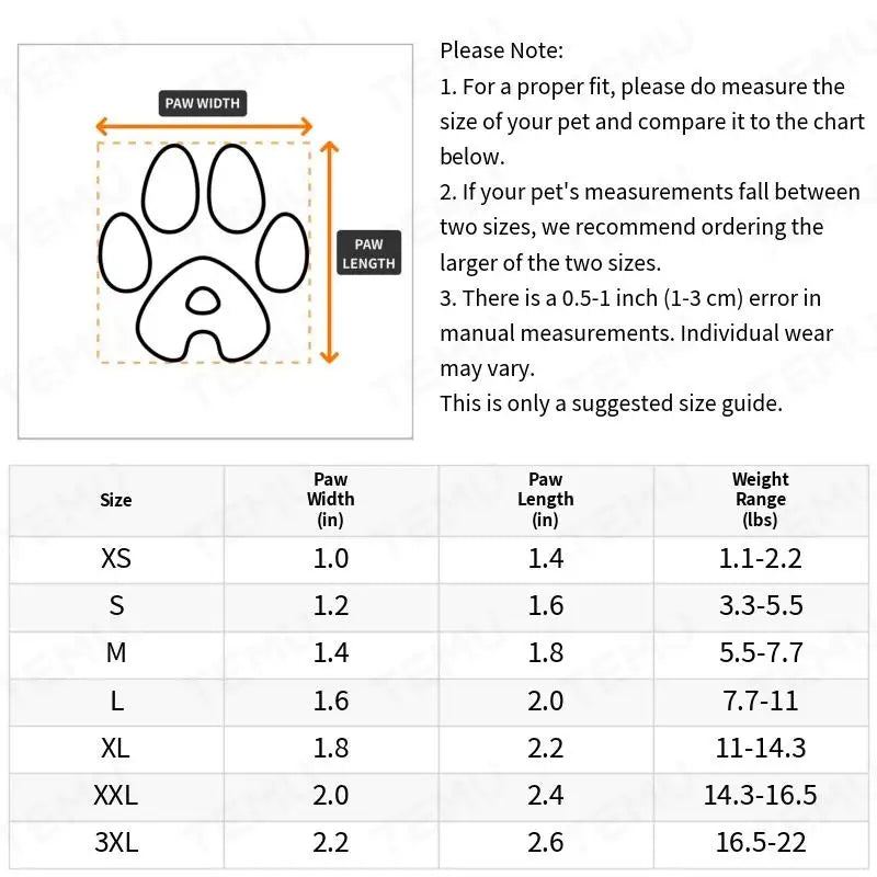 Midello waterproof dog shoes worn by a small dog walking on wet pavement