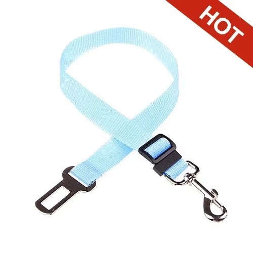 Midello Safe Ride dog car seat belt in sky blue — 32cm adjustable safety harness for cars