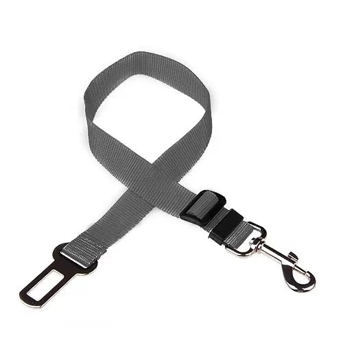 Midello Safe Ride dog car seat belt in gray — 32cm adjustable safety harness for cars