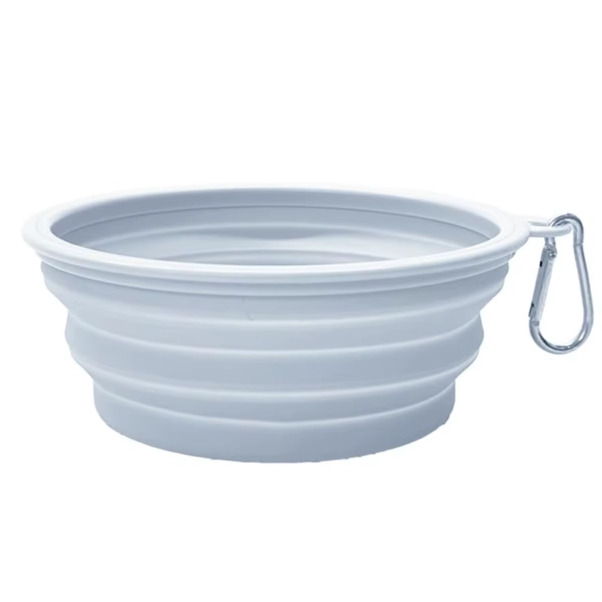 Midello portable pet travel bowl in white — colour variant